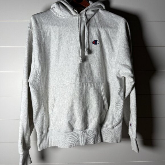 Champion Reverse Weave Hoodie Size M Light Gray Vintage - Picture 1 of 10